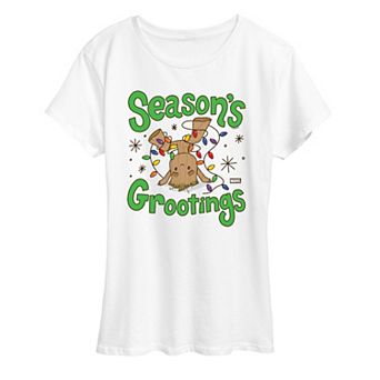Women's Guardians Of The Galaxy Grootings Christmas Graphic Tee