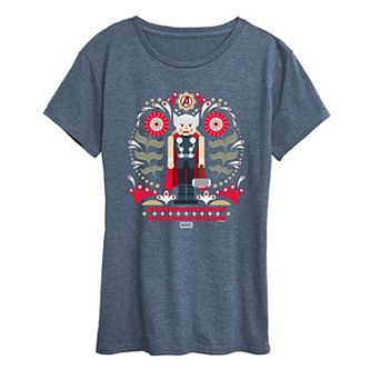 Women's Thor Nutcracker Christmas Graphic Tee