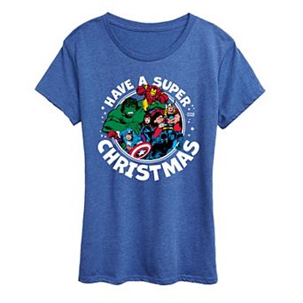 Women's Marvel Have A Super Christmas Graphic Tee