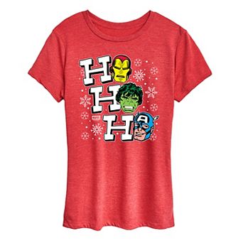 Women's Marvel Ho Ho Ho Christmas Graphic Tee