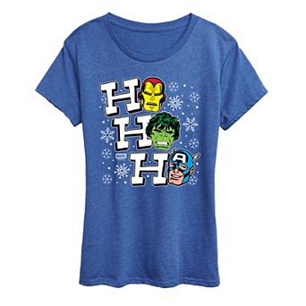 Women's Marvel Ho Ho Ho Christmas Graphic Tee