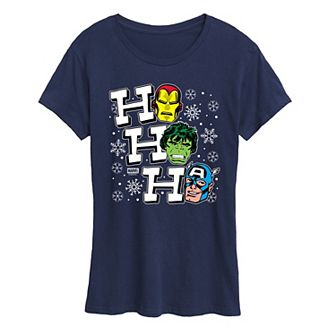 Women's Marvel Ho Ho Ho Christmas Graphic Tee