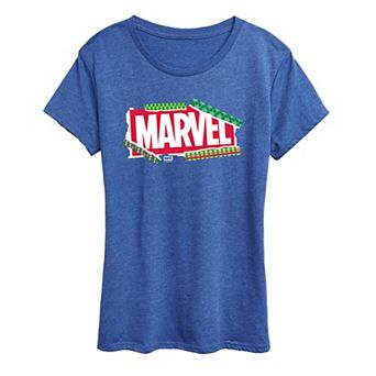 Women's Marvel Logo Christmas Graphic Tee