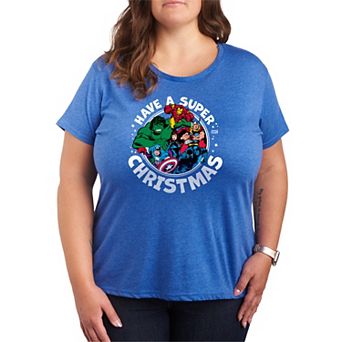 Plus Size Marvel Have A Super Christmas Graphic Tee