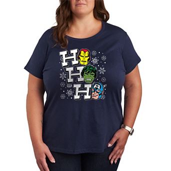 Plus Size Marvel Ho Ho Ho Christmas Graphic Tee