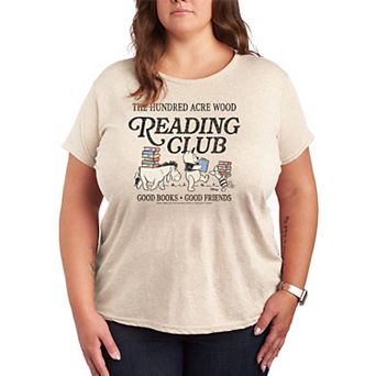 Plus Size Disney's Winnie The Pooh The Hundred Acre Wood Reading Club Short Sleeve Graphic Tee