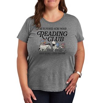 Plus Size Disney's Winnie The Pooh The Hundred Acre Wood Reading Club Short Sleeve Graphic Tee