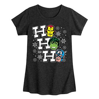 Girls Marvel Ho Ho Ho Christmas Graphic Tee