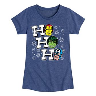 Girls Marvel Ho Ho Ho Christmas Graphic Tee
