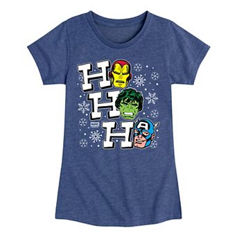 Girls Marvel Ho Ho Ho Christmas Graphic Tee
