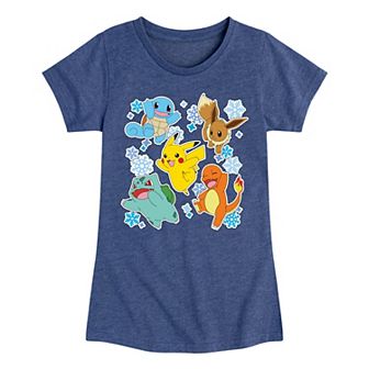 Girls Pokémon Winter Stickers Christmas Graphic Tee