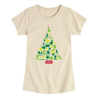 Girls Star Wars Christmas Tree Silhouette Graphic Tee