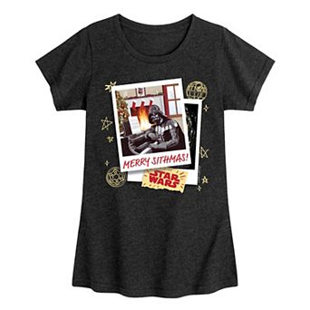Girls Star Wars Merry Sithmas Christmas Graphic Tee