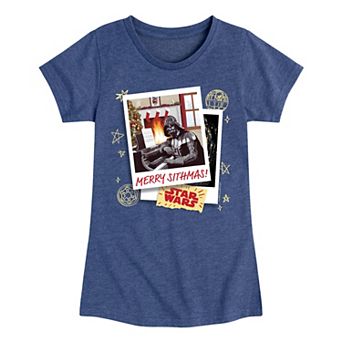 Girls Star Wars Merry Sithmas Christmas Graphic Tee