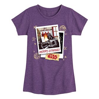 Girls Star Wars Merry Sithmas Christmas Graphic Tee