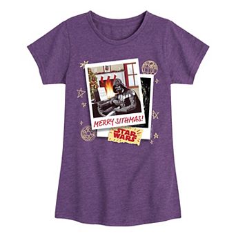 Girls Star Wars Merry Sithmas Christmas Graphic Tee