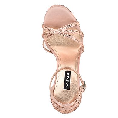 Nine West Lartay Women's Strappy Stiletto Heel Dress Sandals