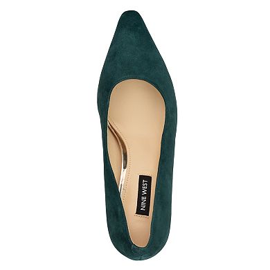 Nine West Monda Women's Block Heel Slip-On Suede Dress Pumps