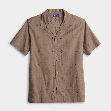 Men's Apt. 9 Short Sleeve Embroidered Camp Collar Shirt