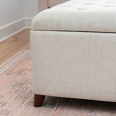 Linon Madeleine Square Storage Ottoman