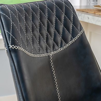 Linon Upholstered Counter Stool with Diamond Stitching