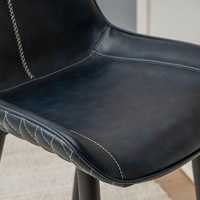 Linon Upholstered Counter Stool with Diamond Stitching