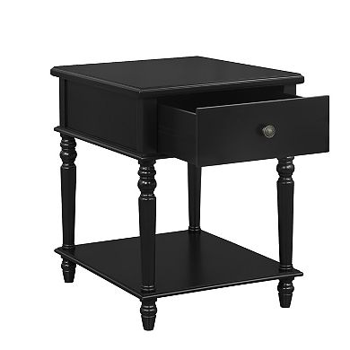 Linon Mcghie Drawer & Shelf Side Table