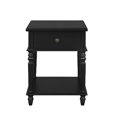 Linon Mcghie Drawer & Shelf Side Table