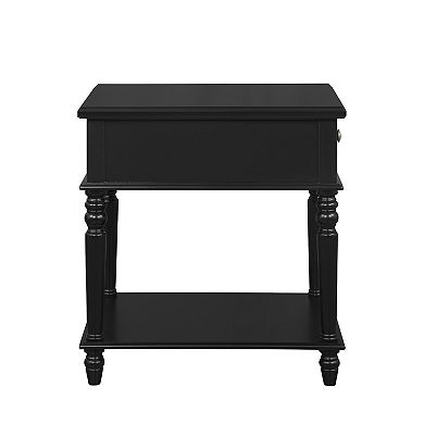 Linon Mcghie Drawer & Shelf Side Table