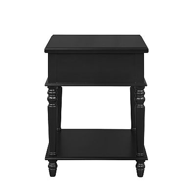 Linon Mcghie Drawer & Shelf Side Table