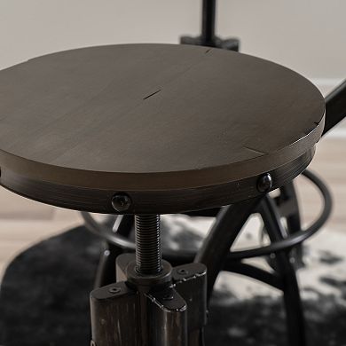 Linon Hawkford Round Bar Stool and Table 5-pc. Set