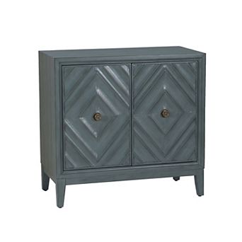 Linon Jaylan Diamond 2-Door Cabinet with Storage