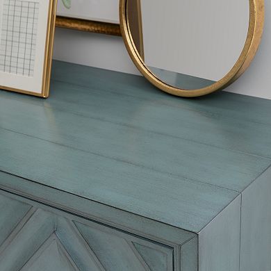 Linon Jaylan Diamond 2-Door Cabinet with Storage