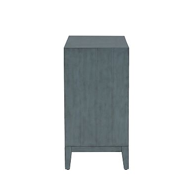Linon Jaylan Diamond 2-Door Cabinet with Storage