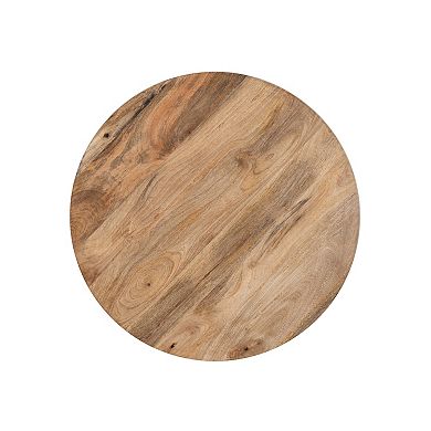 Linon Evanston Metal Base Round Coffee Table