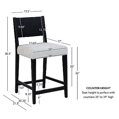 Linon Cadence Upholstered Counter Stool 2-pc. Set