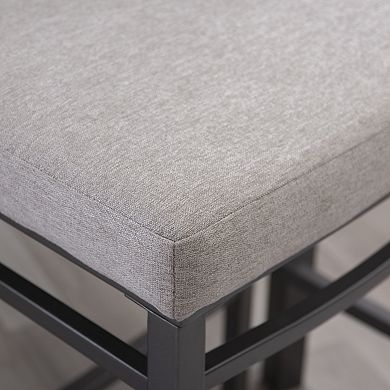 Linon Betty Bistro dinig Table and Cushioned Stool 3-pc. Pub Set