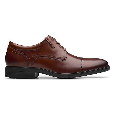 brown dress shoes clarks Men's Eldredge Plain Dark Brown Leather Oxford Shoes| Clarks