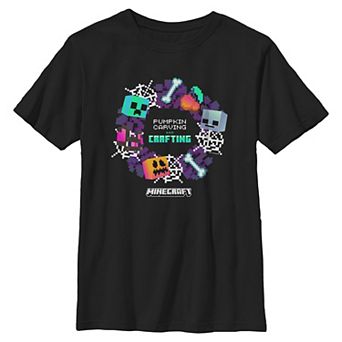 Boys 8-20 Minecraft Pumpkin Carving Graphic Tee