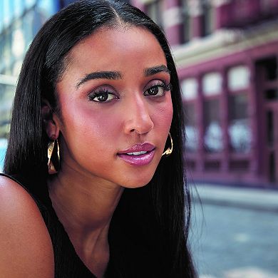 Nine West Gold-Tone Twist Hoop Earrings