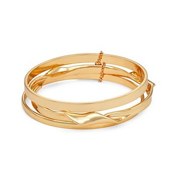 Nine West Gold-Tone Twisted Bangle Bracelet