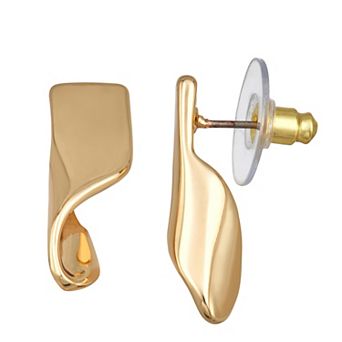 Nine West Gold-Tone Metal Ribbon Stud Earrings