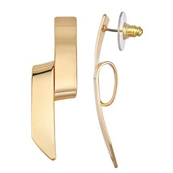 Nine West Folded Linear Post Earrings