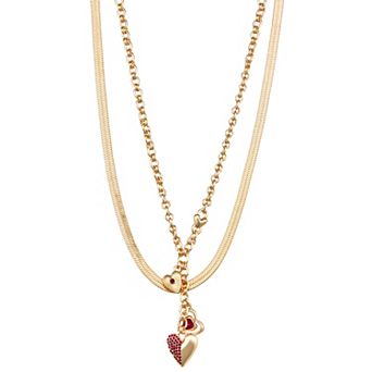 Nine West Heart Charm Y Necklace