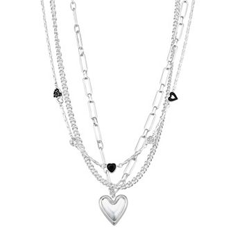 Nine West Heart Multistrand Necklace