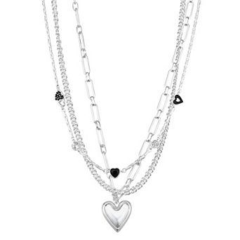 Nine West Heart Multistrand Necklace