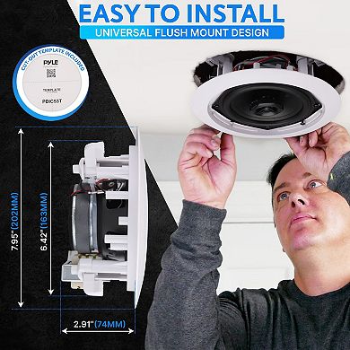Pyle Ceiling and Wall Mount Speaker -5.25” 2-Way