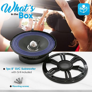 PyleUsa 8'' Single Voice Coil Car Subwoofer - 250