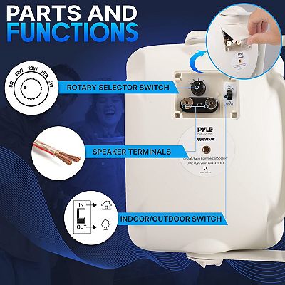 Pyle Outdoor Waterproof Patio Speaker