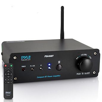 Pyle 2-Ch. Pro Audio Desktop Stereo Amplifier, 100W, Compact Hi-Fi, Bluetooth Streaming